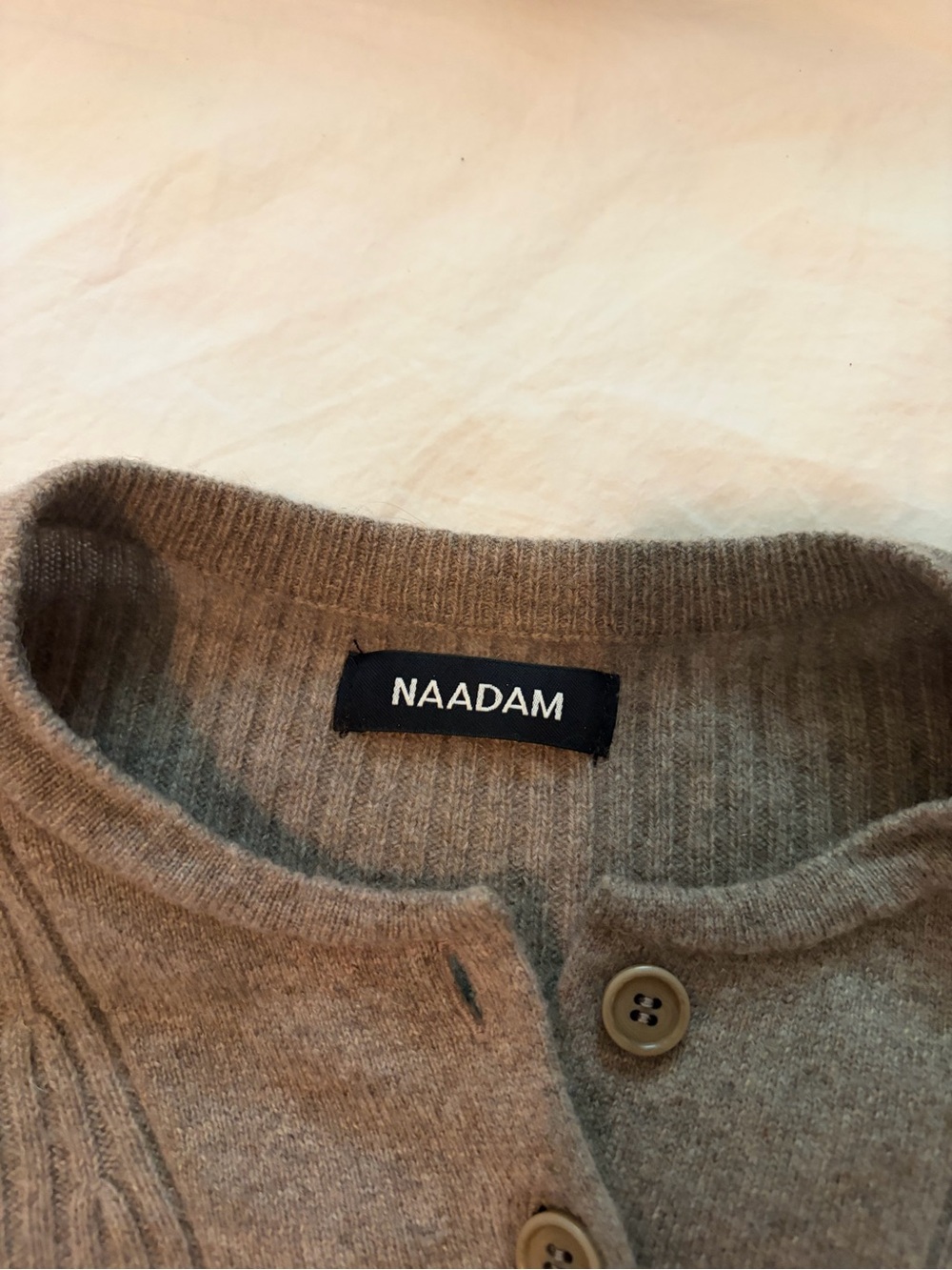 NAADAM Recycled Cashmere Ribbed Henley - Picture 4 of 5